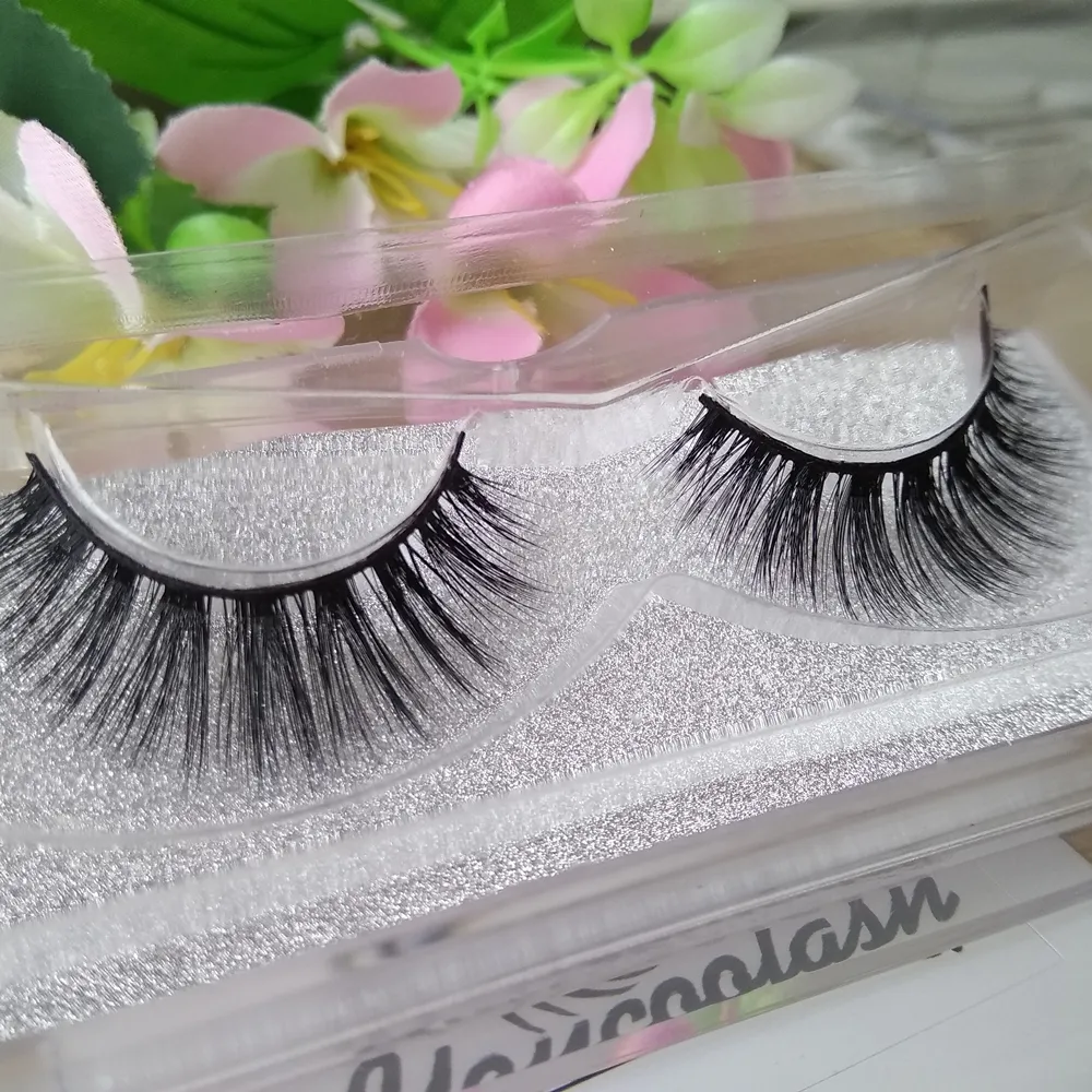 10 Pairs Natural Mink Strips Thick Cross False Eyelash 3D lashes Extensions factory supply for sale