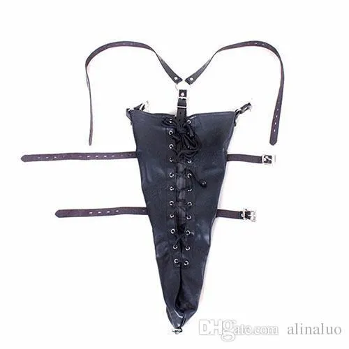 BDSM Bondage Sex Toys Sexy PU Pelle sopra la spalla Raccoglitore il braccio Schiavo Fetish One Armbinder Guanto Restraint Kit bondage adulti1934954