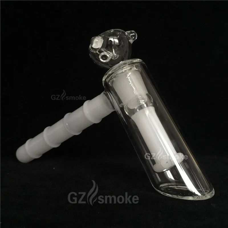 martello di vetro hitman tubo di acqua di vetro inebriante perc tubo a mano bianco percolatore gorgogliatore tubo di fumo di vetro bambù tabacco bong bong gorgogliatore