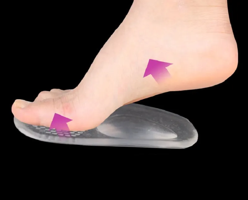 INFO_TECH Silicone Gel Heel Pad Socks for Pain Relief - 1 Pair