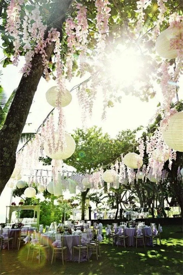 Romantyczne sztuczne kwiaty symulacja Wisteria Vine Wedding Decorations Długie krótkie jedwabne rośliny bukiet pokój Office Bridal A4662547