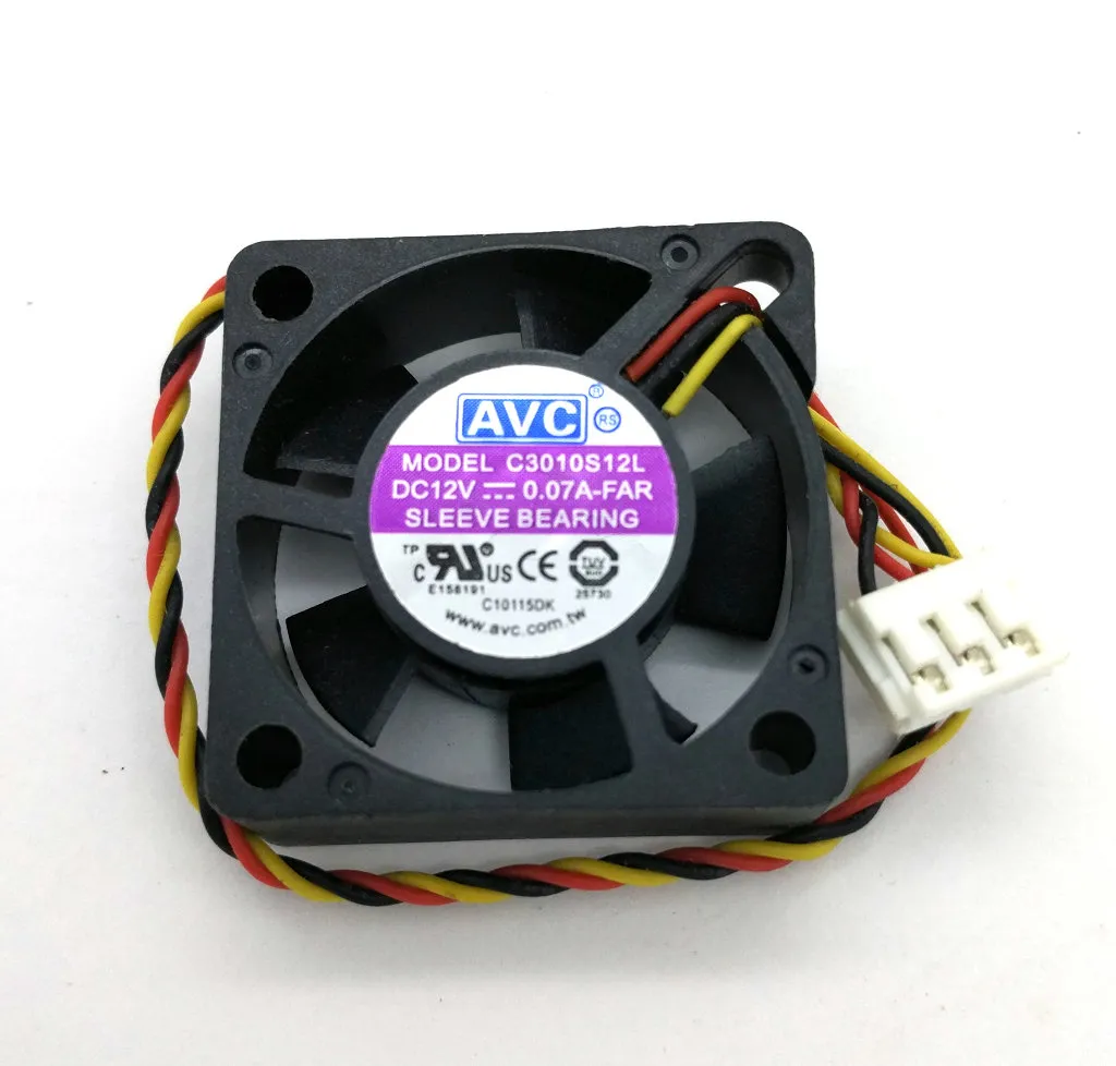 Новый оригинальный AVC 30*30*10 мм 3 см C3010S12H 12V 0,1A C3010S12L 0,07A Вентилятор охлаждения жесткого диска.