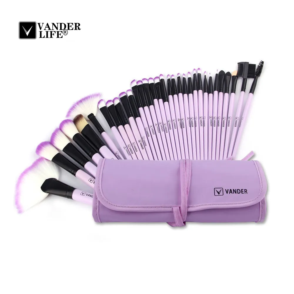 32Pcs Professional Makeup Brush Foundation Eye Liner Eye Shadow Eyebrow Eyelash Eyebrow Lipsticks Powder Make Up Brushes Tools (1921)