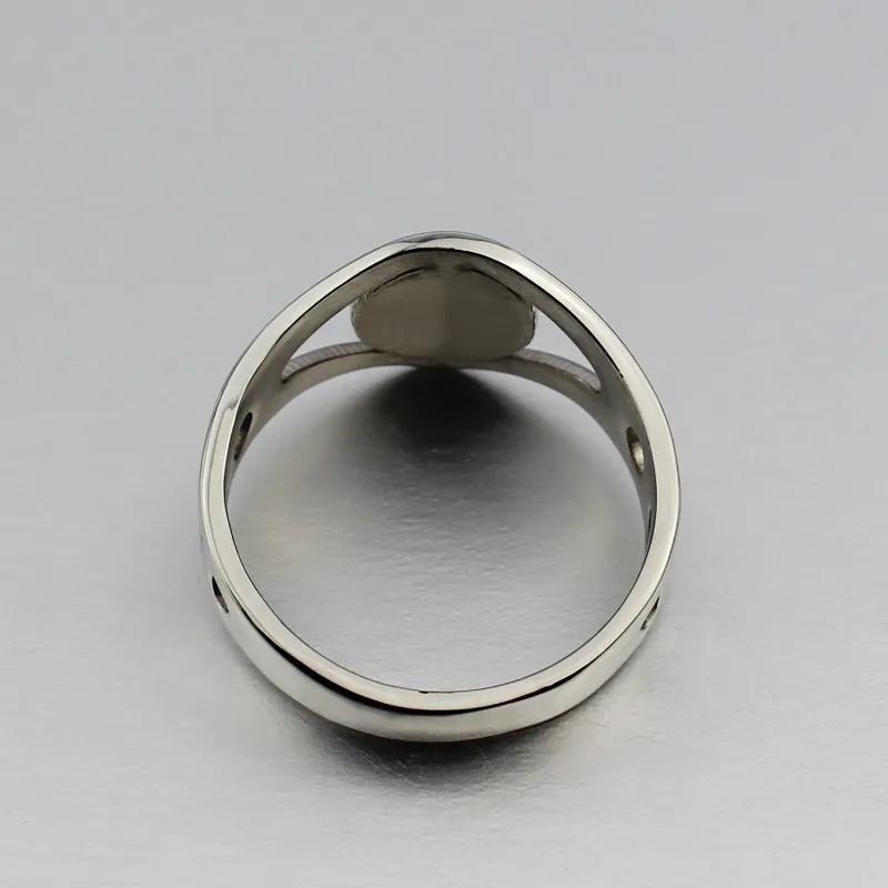 Moda mujer anillos negro hembra símbolo diseño plata plateado joyería resina anillos de fiesta PR-015