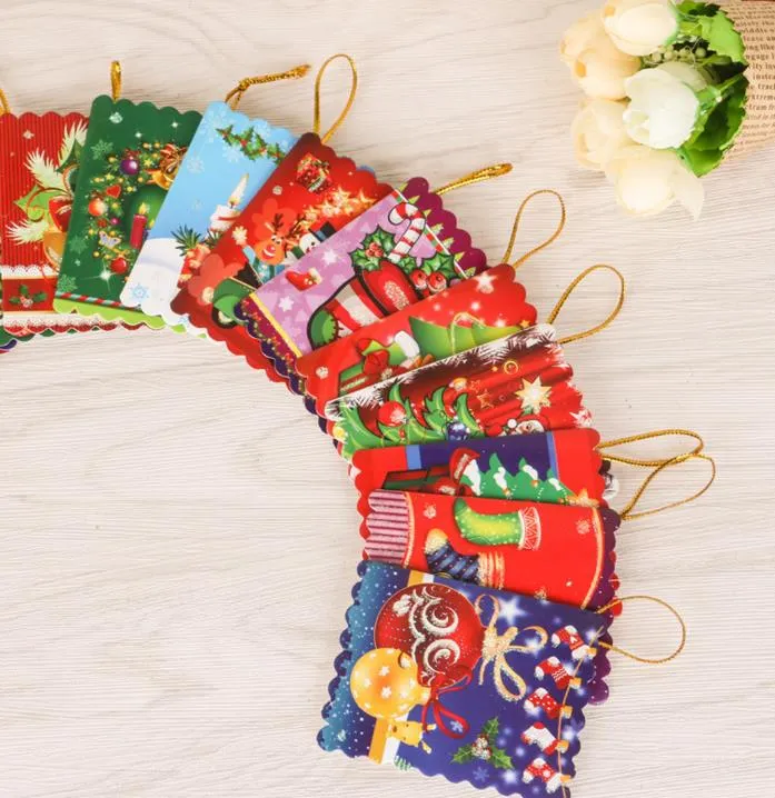 HO-SFSM 12 pezzi Natale Biglietti con buste adesive, cartoline natalizie, congratulazioni Natale personalizzate per bambini amici famiglia