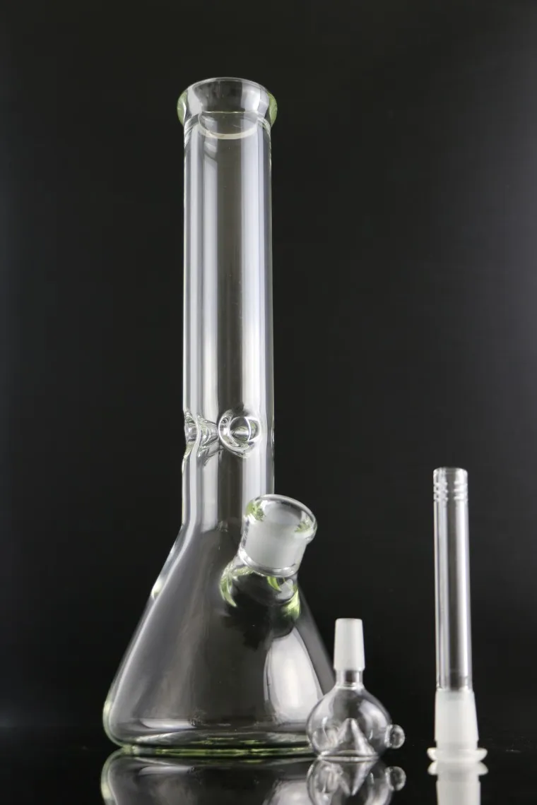 Narguilés 9mm verre bécher bong 13,77 pouces glace épaisse éléphant joint pipe à eau avec 14/18 downstem 14mm bol