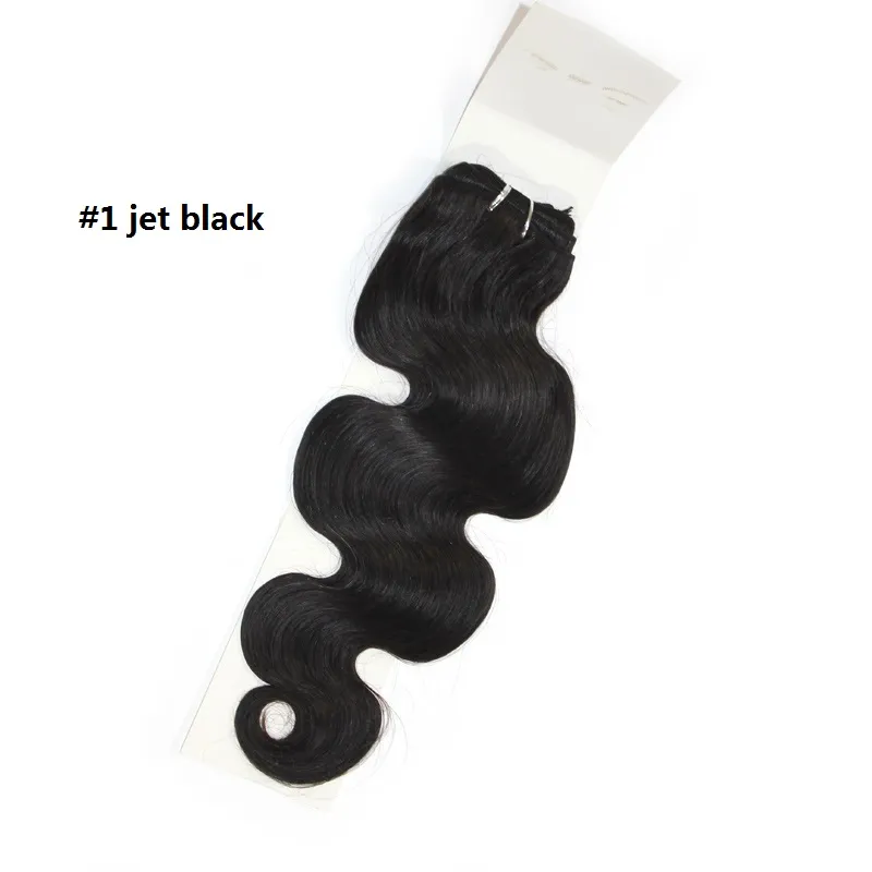 100 Human Hair Extensions Body Wave Brazilian Hair Wief # 1B Zwart # 18 Bruin # 27 Blonde Zacht Menselijk Haar Weave