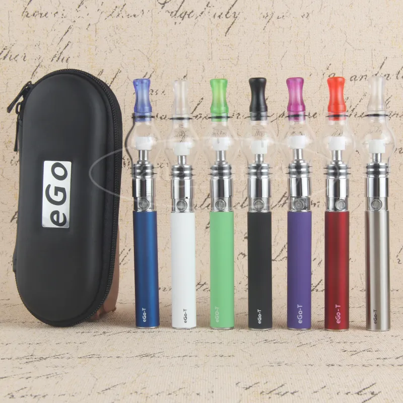 Atomiseur de verre Coque Ego Kits de démarreur Kits de cire Vaporisateur Stylo-cigarette Globe Globe Clearomizer EGO-T Batterie E CIGS VAPES