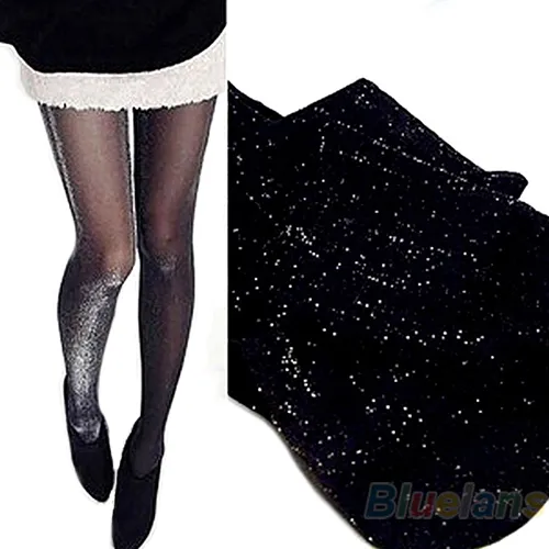 All'ingrosso- Collant lucidi con glitter Calze da donna Collant lucidi