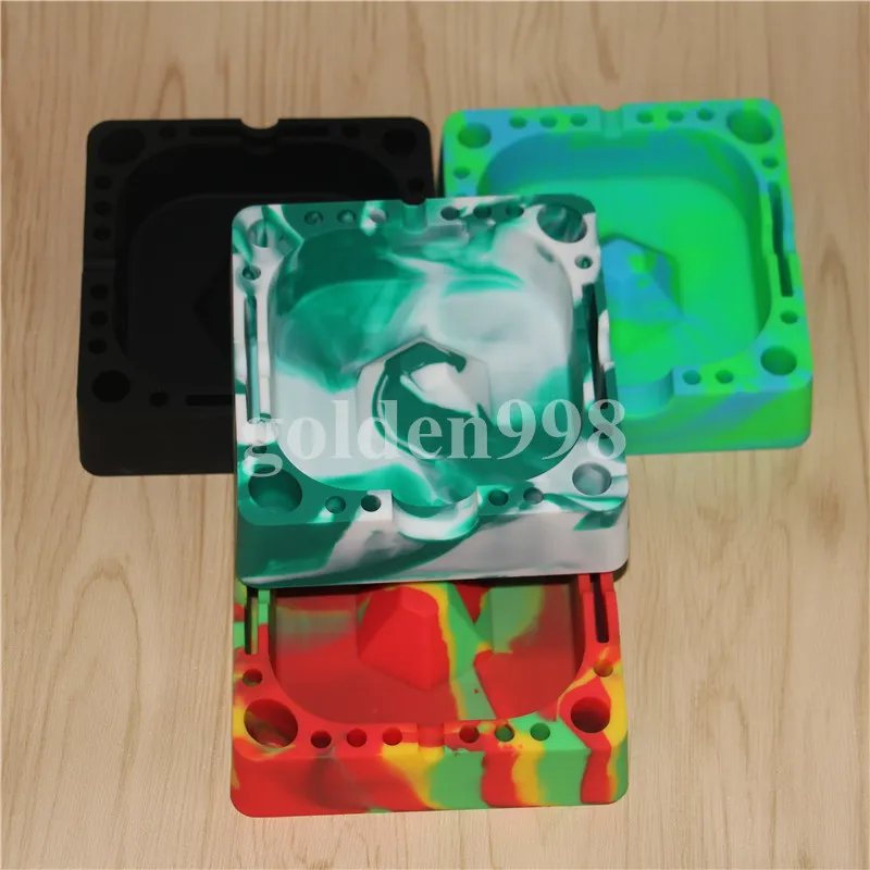 Colorful Friendly Heat-resistant Silicone Ashtray Pocket Ashtrays Cigar Ash Tray Home Novelty Crafts for Cigarettes