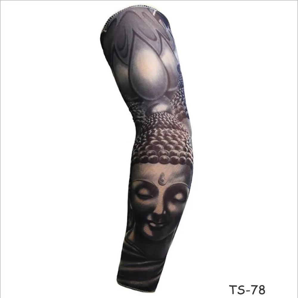 6 Maniche Tatuaggio Temporaneo - Copribraccio Nylon Con Stampa Skull, Tribal E Draghi