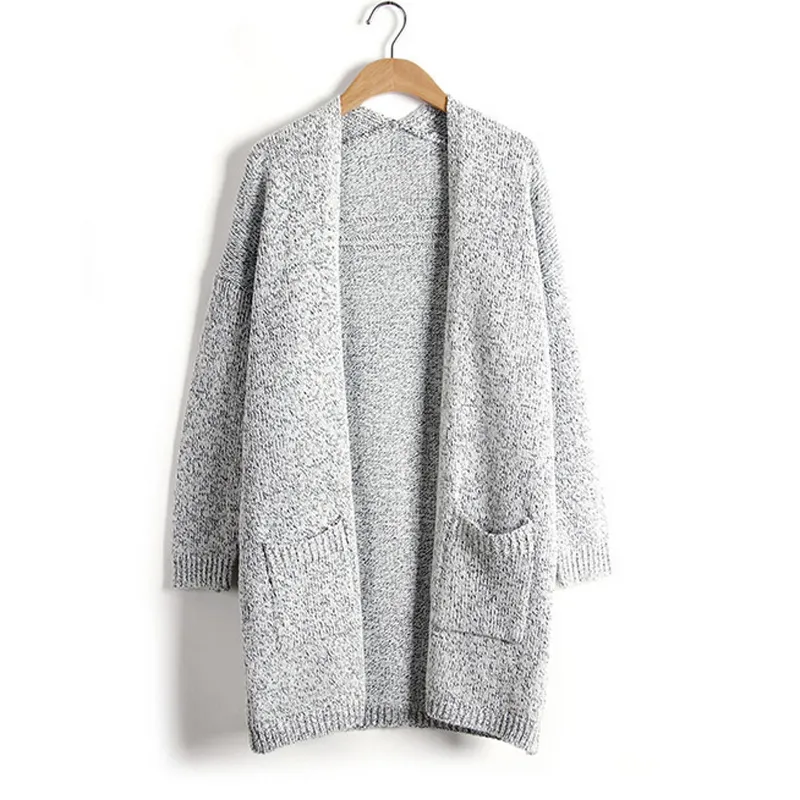 Women's Sweaters Winter Cardigan voor Dames Casual Mode Solid Warm Gebreide Vesten O Neck Lange Mouwen Uitloper1