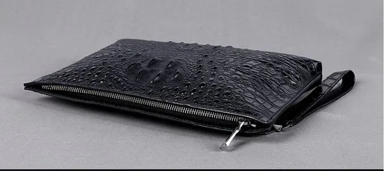 Men clutch bags genuine crocodile leather soft sturdy Men small business Clutch bags 29cm wide super large volume231Q