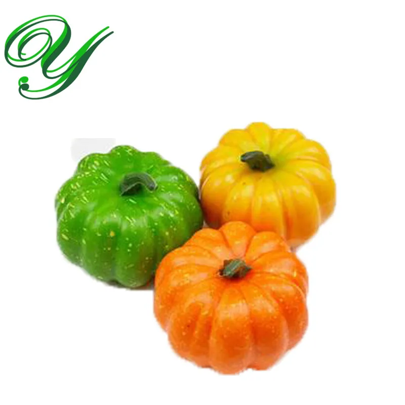 Artificial fruit vegetables decor plastic foam Pumpkins mix colors Halloween decoration Christmas Fall Harvest home garden table ceterpieces