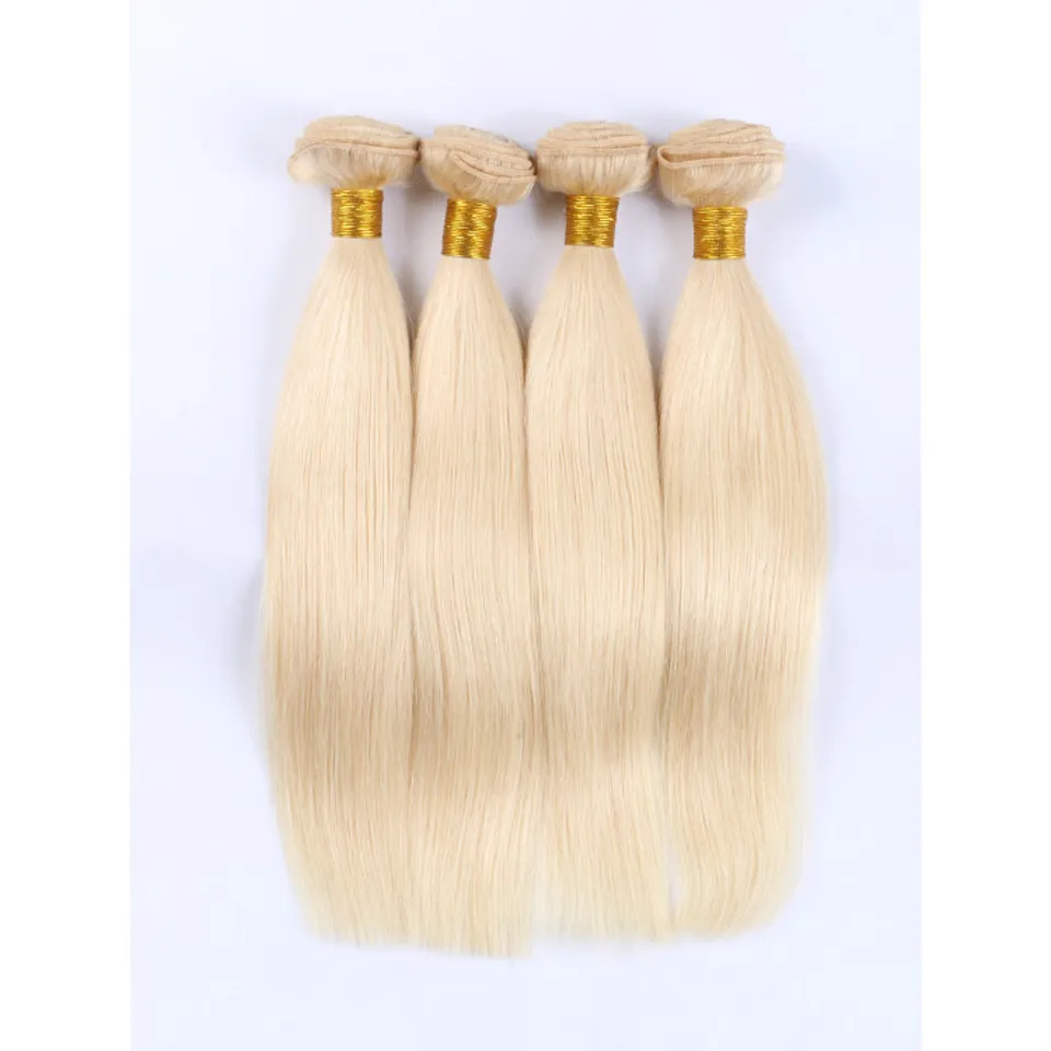 Cheveux raides brésiliens tisse doubles trames 100gpc 613 couleur blonde russe 100 extensions de cheveux humains Remy 3402498