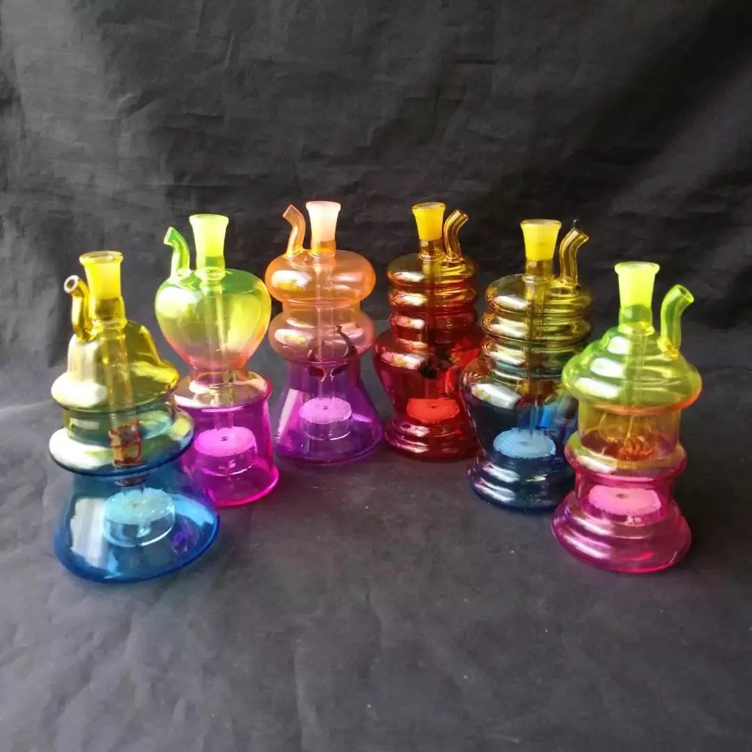 Vielzahl von Zubehör für Glasbongs mit Farbverlauf-Wasserhaken, Großhandel für Glasbongs-Zubehör, Glas-Shisha, rauchfreie Wasserpfeife