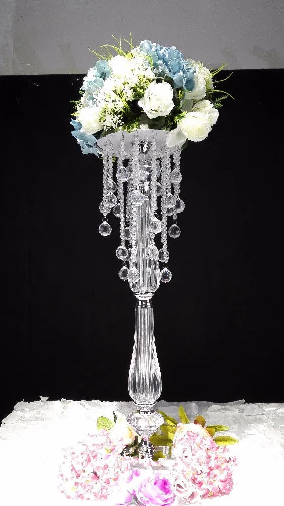 Nieuwste product! Tall Acrylic Flower Stands Wedding Floor Stand Centerpieces voor bruiloften decoratie