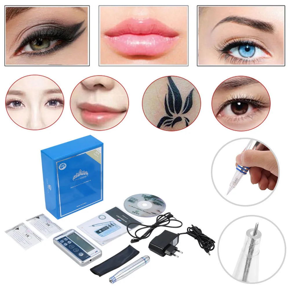 Digital Permanent Makeup Tattoo Machine Kits Eyebrow Charmant MicroBlading Pennor Lip Eyeline MTS Cosmeticos Skönhetssalong