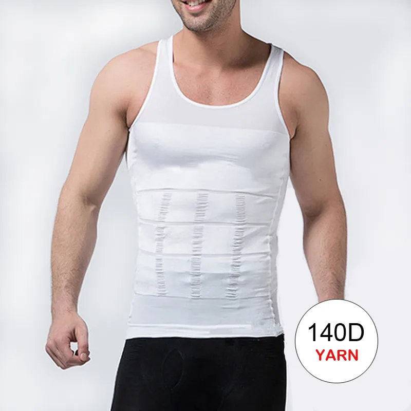 Mens Slimming Body Shaper Beer Belly Buster Underkläder Vest Firm Styr Shapewear 150pcs / mycket hög kvalitet