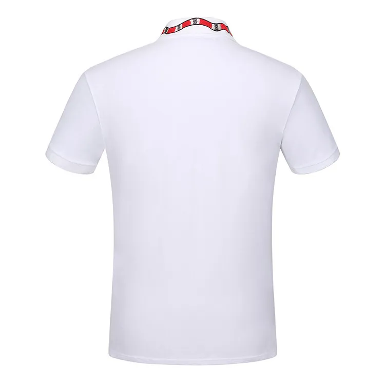 Nuovi arrivi 2019 Marchio di abbigliamento Uomo Designer Breve POLO Polo in cotone moda con ricamo Kingsnake Camisetas masculinas casuali