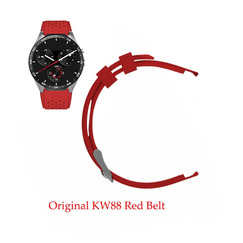 Оригинальный ремешок для умных часов Kingwear kw88 pro, ремешок для часов, красный, белый, черный, ремешок для часов