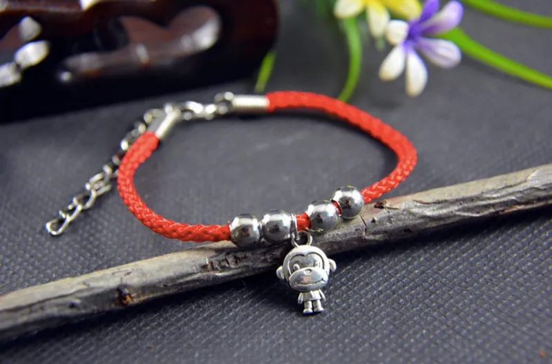 Benming, pulsera roja, pulsera del zodiaco para mujeres y hombres, pulseras con dijes de moda, brazaletes, cuerda, joyería Masculina, pulsera Vintage