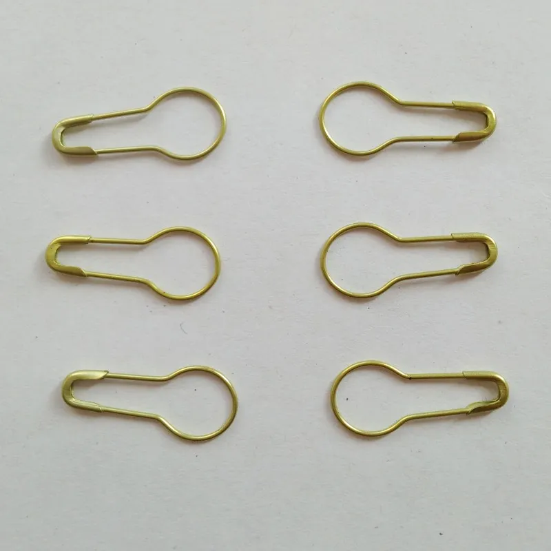 light yellow color pear shaped safety pin, stitch marker, good for DIY craft, hang tags