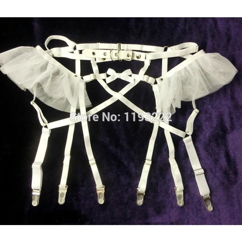 kawaii garter belt 1 Pair Garter Cute Kawaii Handmade Lace Leather Heart Garter Belt Thigh  loops