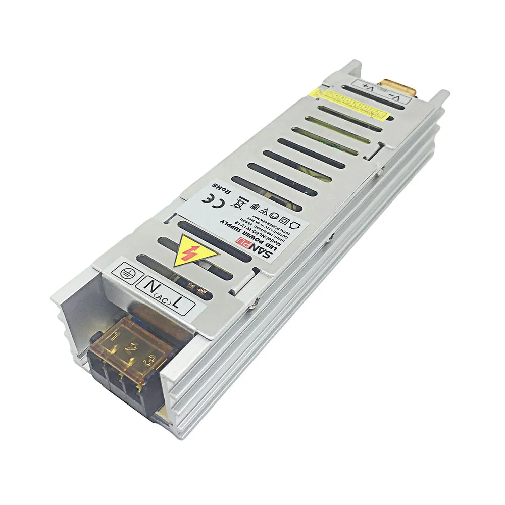60 Вт LED схема драйвера LED источник питания DC12V переключатель питания переменного тока в постоянный светодиодный трансформатор освещения ультра тонкий алюминиевый корпус драйвера