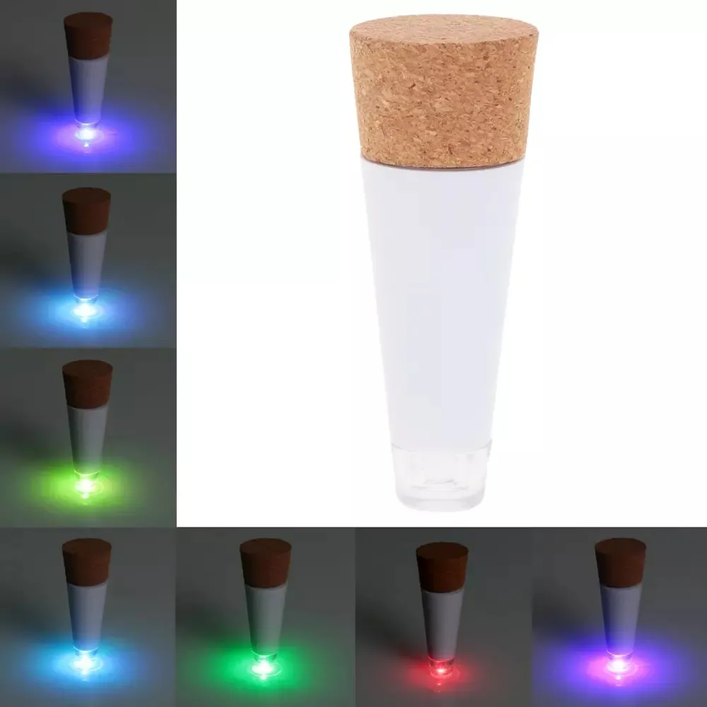 Nieuwste originaliteit licht Cork vormige oplaadbare kerst usb fles licht fles led lamp kurk plug wijnfles usb led nachtlampje L0803