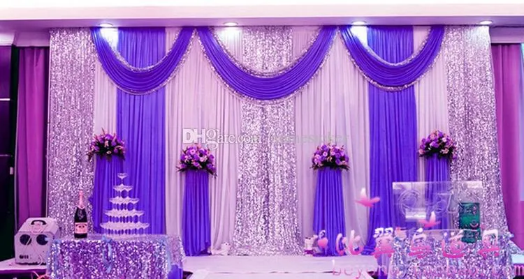 High Quality Wedding Backdrop Curtain Sequined Cheap Wedding Decorations 6m*3m Cloth Background Scene Wedding Decor Supplies