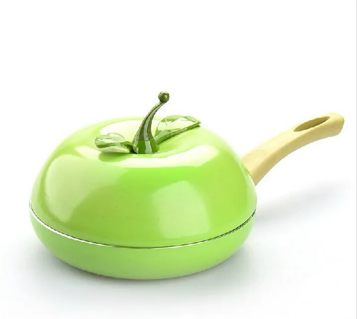 Hot Sale Fruit Frying Pan Colour Saucepan Ceramic Grill Pan Cast Aluminum Cookware Gas Grill Pan