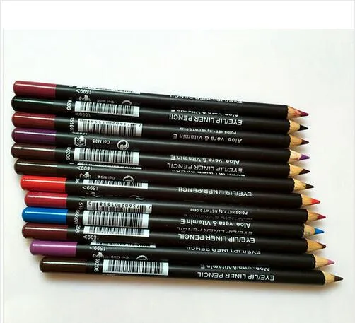 Groothandel 72 STUKS GRATIS VERZENDING NIEUW Eye/LIP Eyeliner Liner Pencil Mixed Color Brown