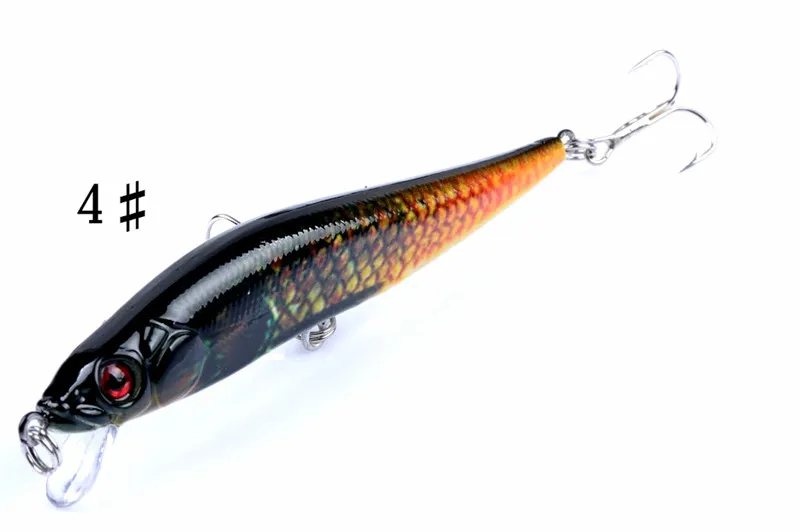 Yeni Kamuflaj ABS Plastik Yapay Minnow Balıkçılık Lures 10 cm 10g 4 Renkler PS Kaplama Kalem Krank Yem