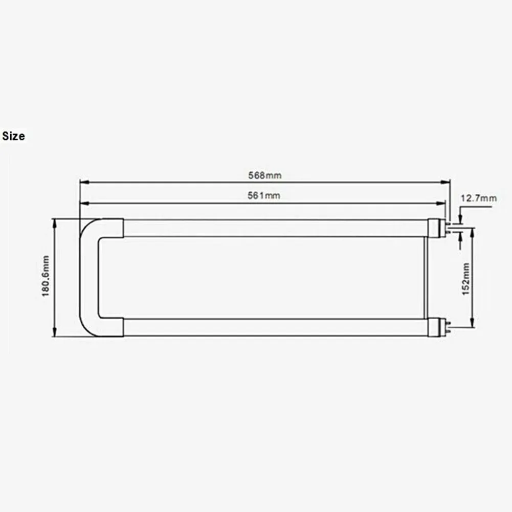 أنبوب الإضاءة LED U-Bent ، مصابيح الأنبوب الفلوري ، T8 ، 2x2ft ، 18W 40W Equiv. ، استبدال الفلورسنت ، تجاوز الصابورة ، إضاءة متجر المرآب