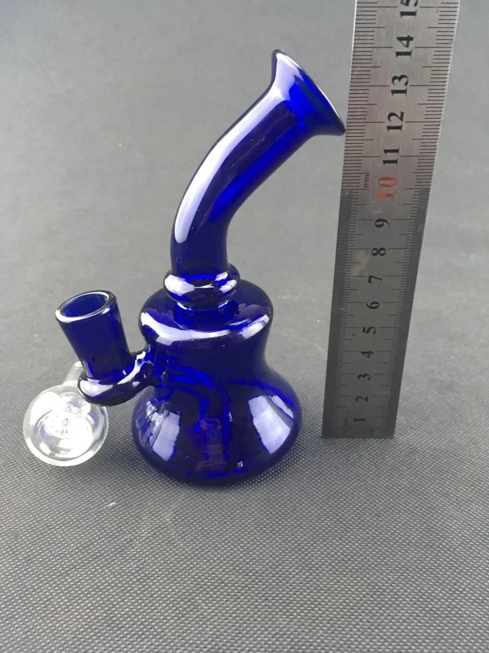 Стеклянный кальян, голубая нефтяная вышка Bong, курительная труба, 14 мм соединение приветствуется на заказ