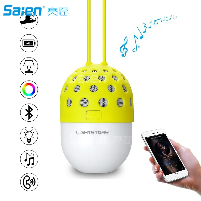 Portable Lanterns Bluetooth Speaker with Color Changing LED Light, Outdoor Wireless Speakers / IPX4 Water Resistant for Smartphones