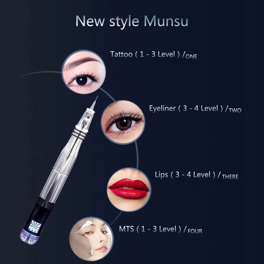 Uppdaterad MK-314 Trådlös Chargable Eyebrow Lip Eyeline Permanent Makeup All-in-One Tattoo Device