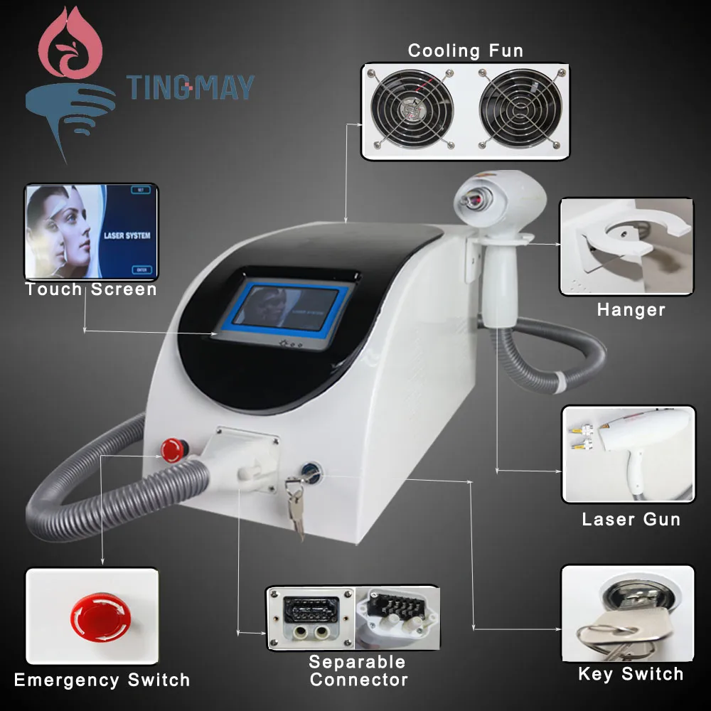 Big power Nd yag laser machine / Q switch Nd yag laser tattoo removal machine