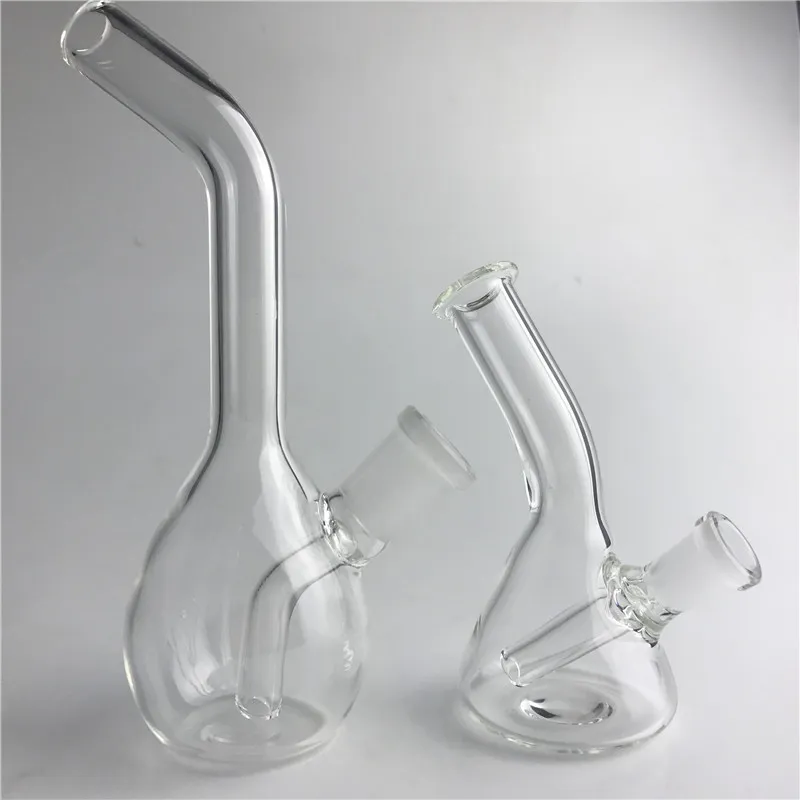 Bong tubi dell'acqua mini piattaforme petrolifere femminili da 10mm 14mm con bong acqua a mano piccola da 4,3 pollici 6,3 pollici trasparente spesso riciclatore