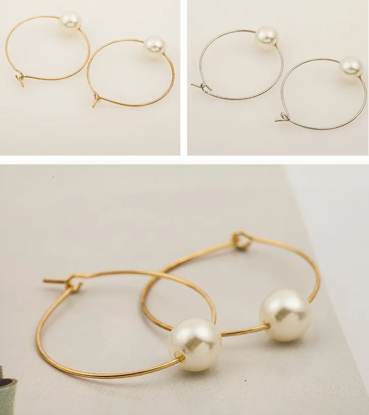 2018 new pearl ear hoop Beautiful earring Jewelry Ear Rings