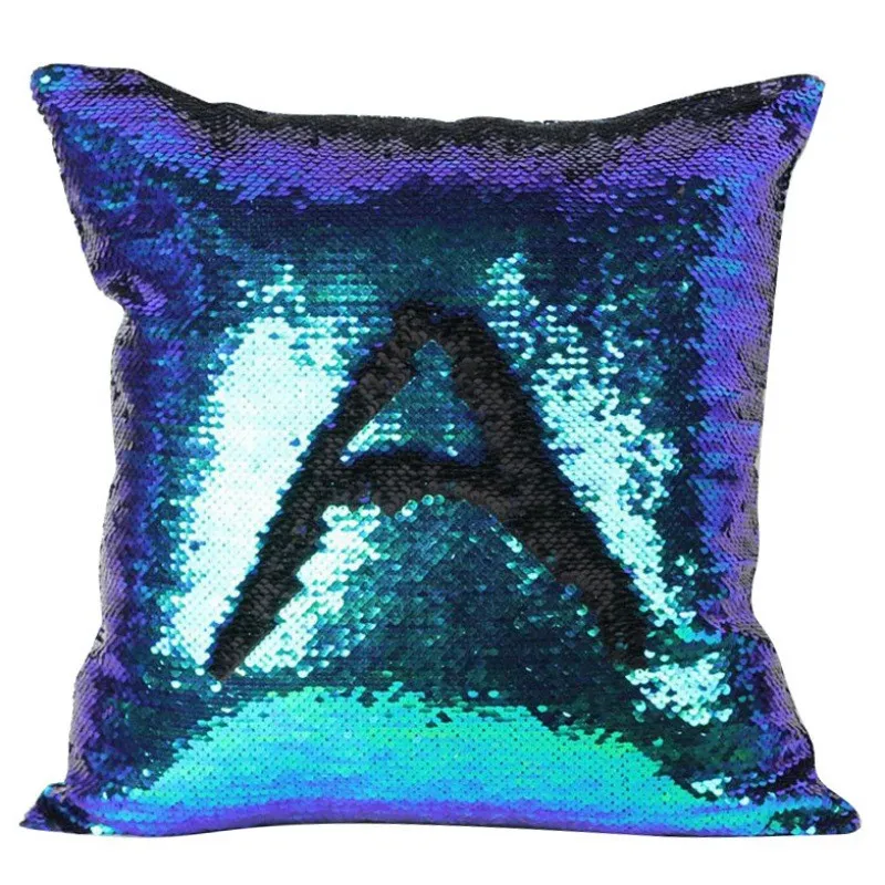 Único lado Lantejoula sereia capa de almofada Pillow Cor mágico Alterar Glitter Lance fronha Início fronha decorativa