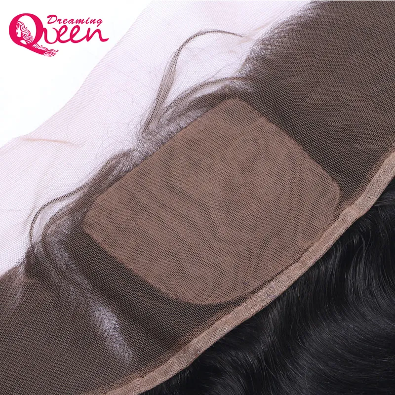 100 obearbetade Indien Virgin Human Hair Body Wave 3 Bunds med öron till örat Silk Base Frontal Prepluched Baby Hair3261481