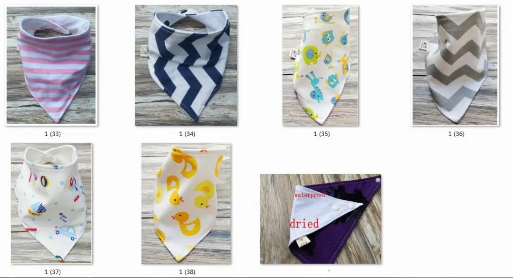 Infantile Triangle Salive Serviette Bébé Chevron Stripe Bavoirs Burp Chiffons Coton Bandana Garçon Fille Burping Étanche Bavoir accessoires YE009