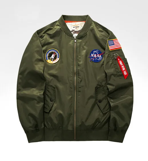 HOT Sell Bomber Jacket Flight Pilot Jackets Mens Casual Flying Coats Long Sleeve Slim Fit Clothes  Embroidery 6XL