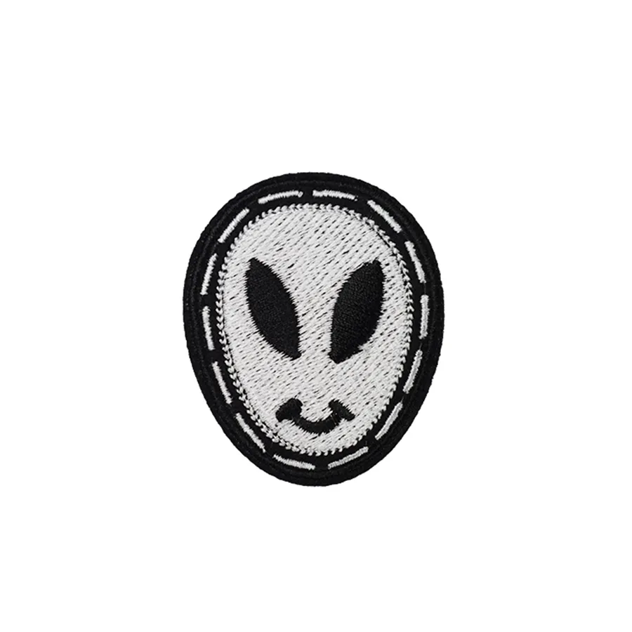 long face skull embroidery patches for clothing iron patch for clothes applique sewing accessories stickers on clothes iron 5240538