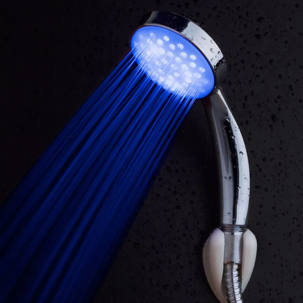 Banyo için Romantik Otomatik 7 Renkli LED Işıklar Asma Duş Başlığı