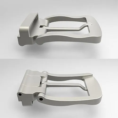 Titan GR5 Pin-Gürtelschnalle Nickel-frei Anti-Korrosions-Anti-Allergie-No-Plattierung Light Weight 47g mit Gürtelschlaufe für Gürtel Breite 32mm bis 34mm