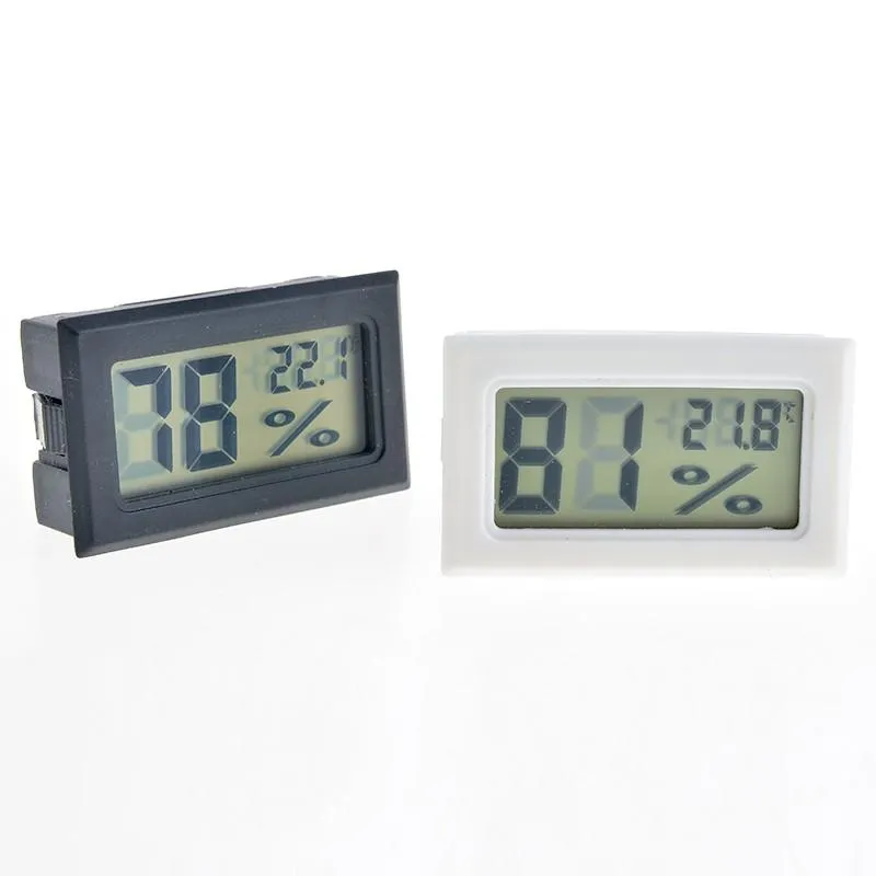 2020 جديد أسود / أبيض FY-11 مصغرة الرقمية LCD بيئة ميزان الحرارة الرطوبة الرطوبة متر في الغرفة الثلاجة الثلج