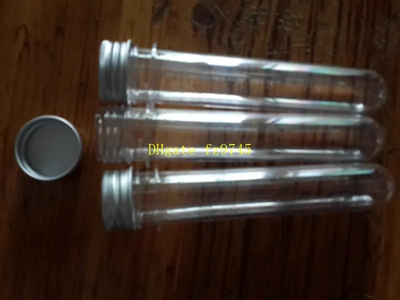 10st / Fri frakt 40ml Transparent Mask Bad Salt Test Pet Tube With Aluminium Cap 40cc Clear Plastic Cosmetic Tube